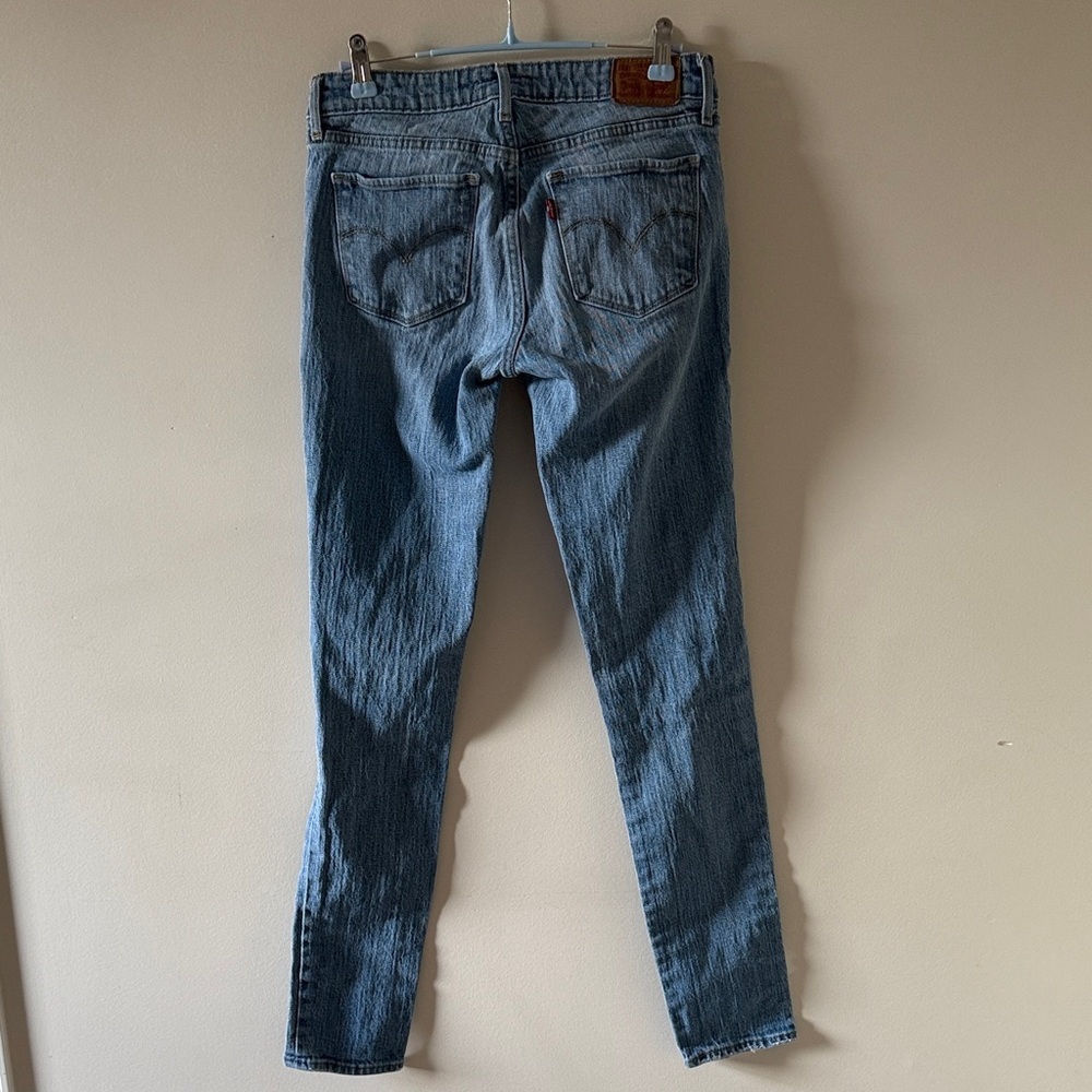 49. | Levi's | Distressed Light Blue Skinny Jeans - Picture 2 of 7